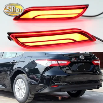 

2pcs For Toyota Camry 2018 2019 Multi-functions Car Tail Light LED Rear Fog Lamp Bumper Light Auto Bulb Brake Light