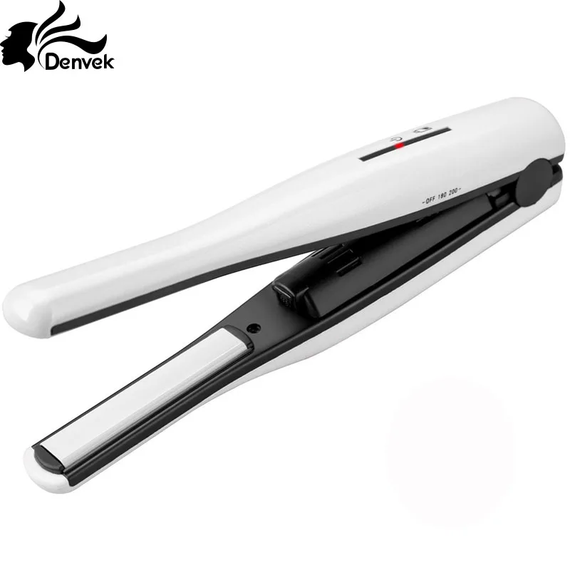

2 in 1 Cordless Hair Straightener and Curling Iron Portable Rechargeable Ceramic Flat Iron with USB Charging for Travel