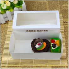 10 шт. качественная бумажная коробка для торта с рукавом хлебобулочные десерт из кекса коробка для торта с лотком и окном