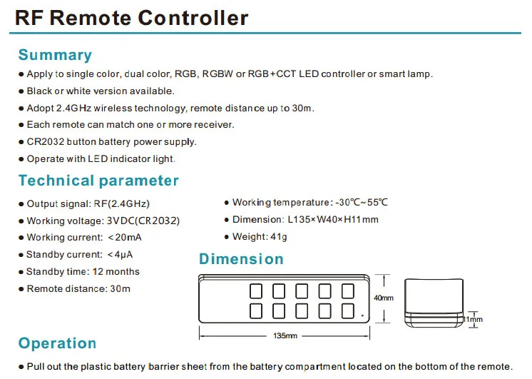 uso com controle remoto R1, 2,4 GHz,