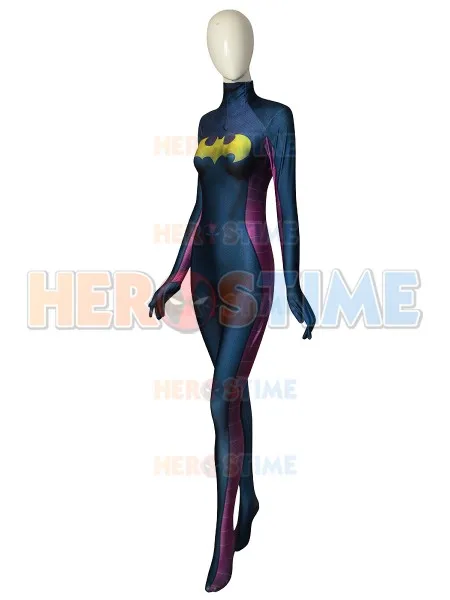 Высокое качество Новый DC Comics Batgirl косплей костюм спандекс 3D принт Бэтгерл