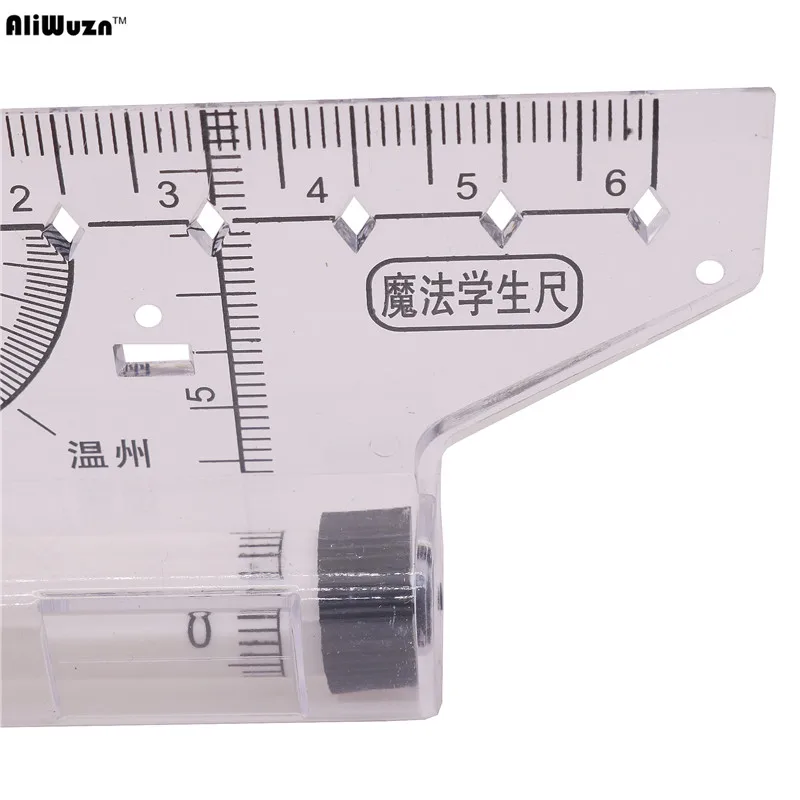 1 шт. 6 + 6cm-centering Универсальный правитель студенческие учителя на практике рисунок геометрический науки и Технология сопоставление ролик
