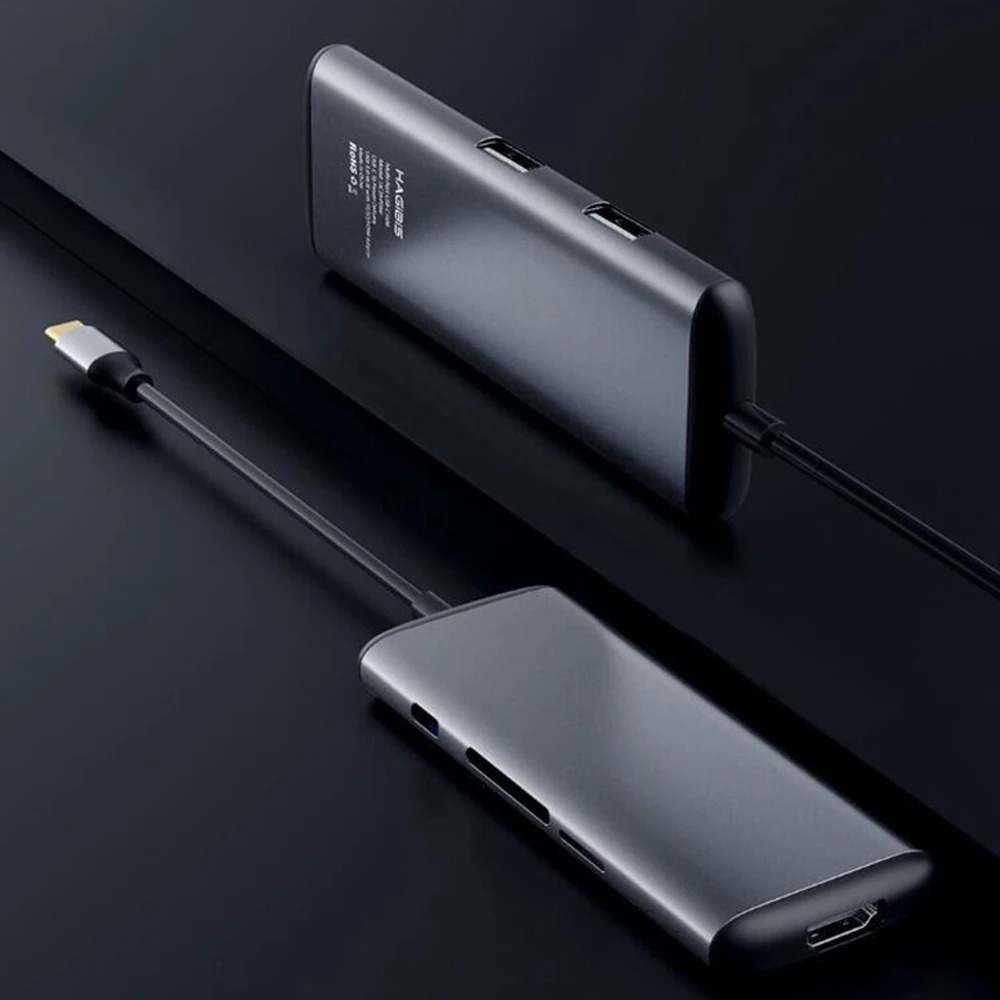 Youpin Hagibis 6 в 1 Type c к HDMI USB 3 0 TF SD кардридер PD зарядный адаптер концентратор для iPhone
