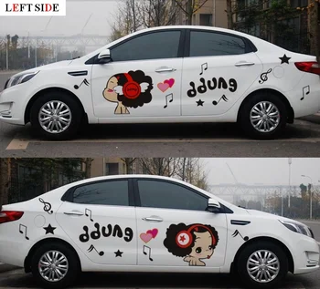 

LEFT SIDE Car Stickers New Style Cartoon Car Styling Waterproof Non-discolouring Vinyl Camouflage Protective Film Stickers