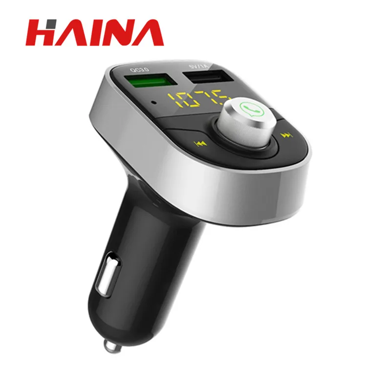 

Haina QC3.0 Fast Charge Car Charger Wireless Bluetooth FM Mp3 Player Car Bluetooth hands-free calls HN-hy82s
