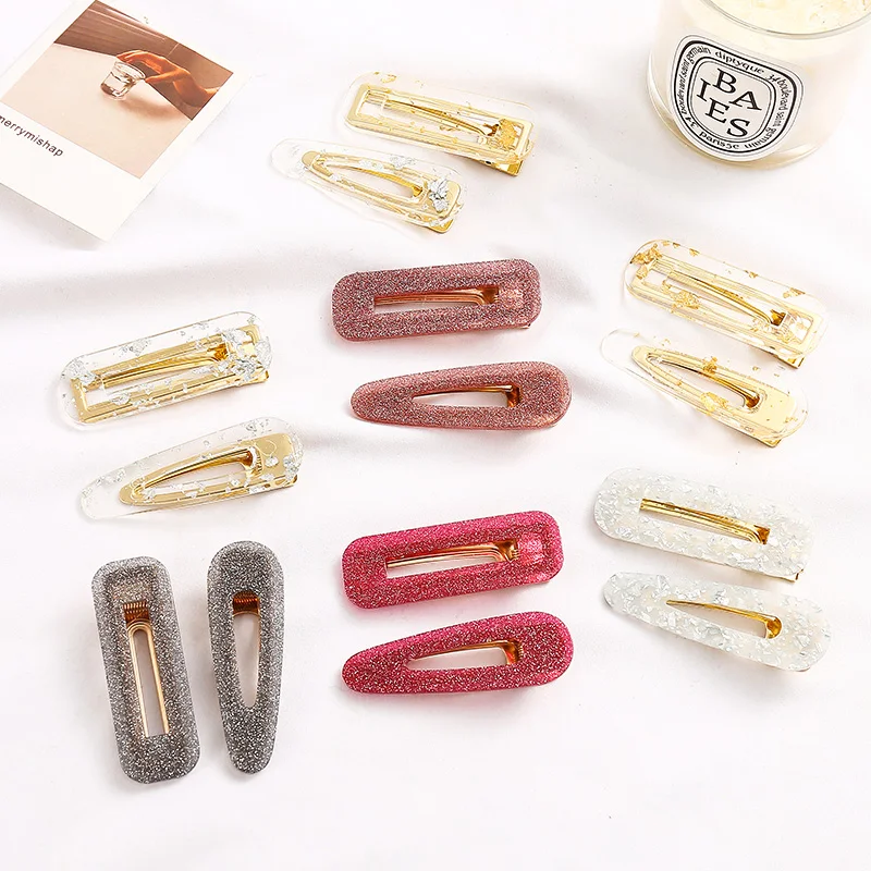 

Xugar Hair Accessories Acrylic Resin Hair Clips For Women Korea Japan Style Hollow Geometric Oval Hair Clip Barrettes Hairgrip