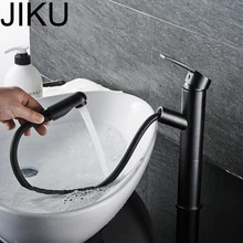 JIKU Brass Bathroom Tap Black Basin Faucet Vintage Kitchen Sink Tap Brass Tap Basin Stand Mixer Water Bronze Faucet vintage copper sink faucet water tap