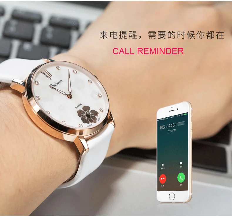 Лидер продаж для подруги подарок 50 метров Водонепроницаемый Плавание SmartWatch часы с металлический корпус УФ Обнаружения напоминание