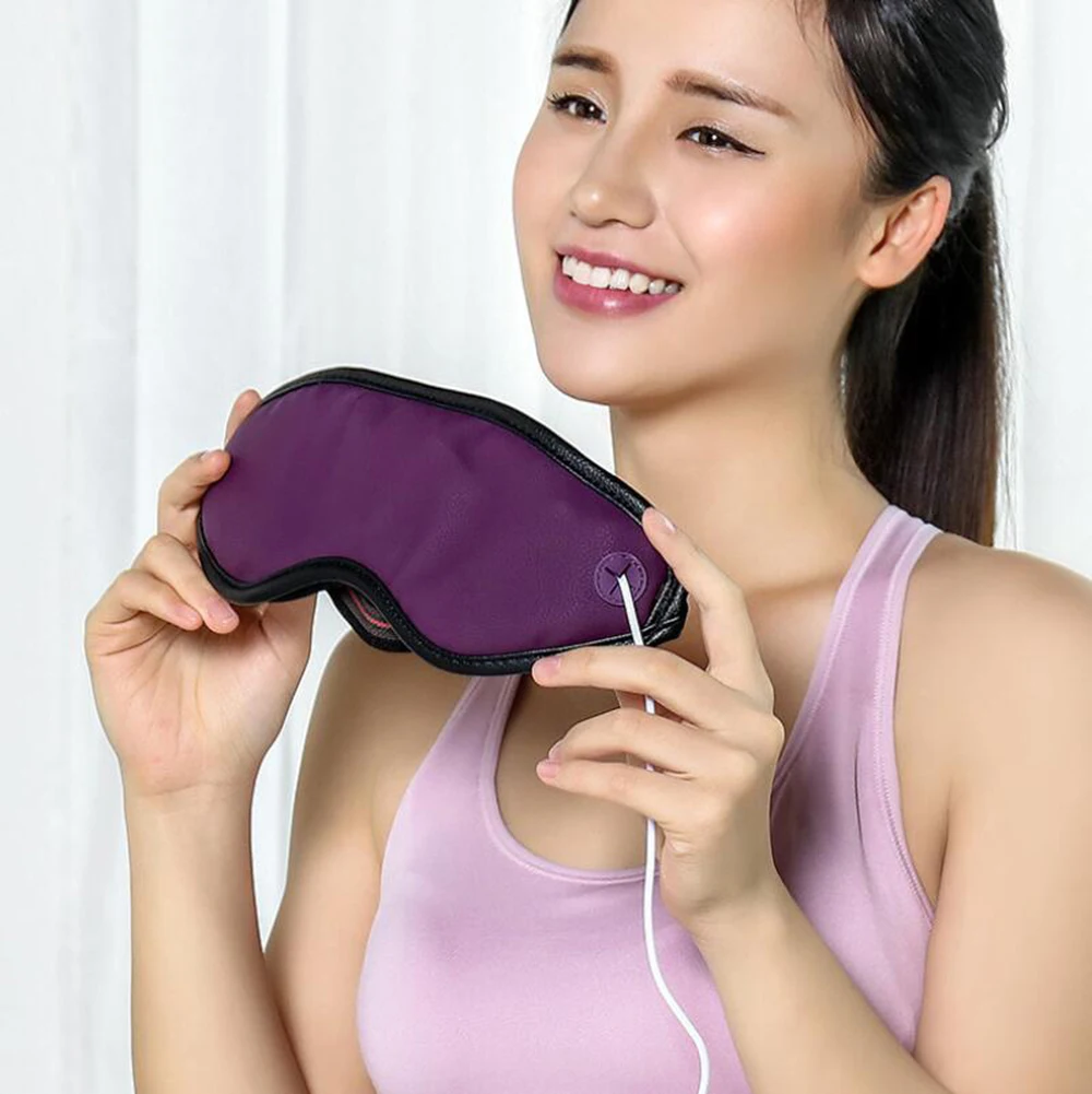 Массажер для глаз kang fu USB Тепловой паровой патч затенение углеродного волокна Отопление Электрический прибор для улучшения кожи вокруг глаз