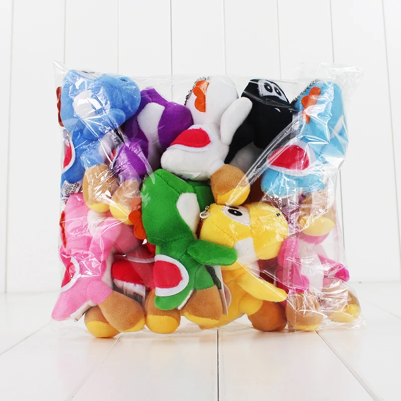 10 видов стилей 12 см Супер Марио Йоши Плюшевые игрушки Мягкая кулоны-куклы с брелок в форме куклы