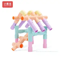 Строительные блоки 40/90/150 шт красочные просвещения трехмерной игрушки-лабиринты 3D трубы DIY строительные блоки для мальчиков и девочек