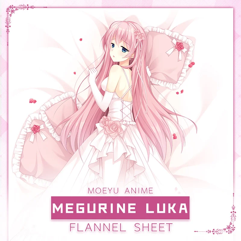 

Anime VOCALOID Megurine Luka Bedding Bed Sheet Flannel Fabric Bedsheet Carpet Quilt 150*200cm Animation Duvet Covers
