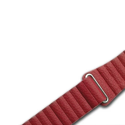 Магнитный кожаный ремешок для apple watch, ремешок 42 мм, 38 мм, Версия 44 мм 40 мм наручных часов iwatch, ремешок series 5/4/3/2/1 браслет wristbelt аксессуары - Цвет ремешка: red