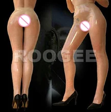 Transparent Latex leggings 0.3mm thickness rubber with holes on crotch