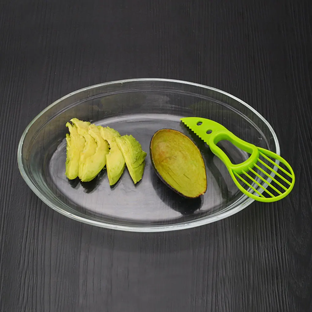 

New Portable 3-in-1 Avocado Slicer Butter Peeler Fruit Cutter Vegetable Separator Plastic Kitchen Cutter Tool