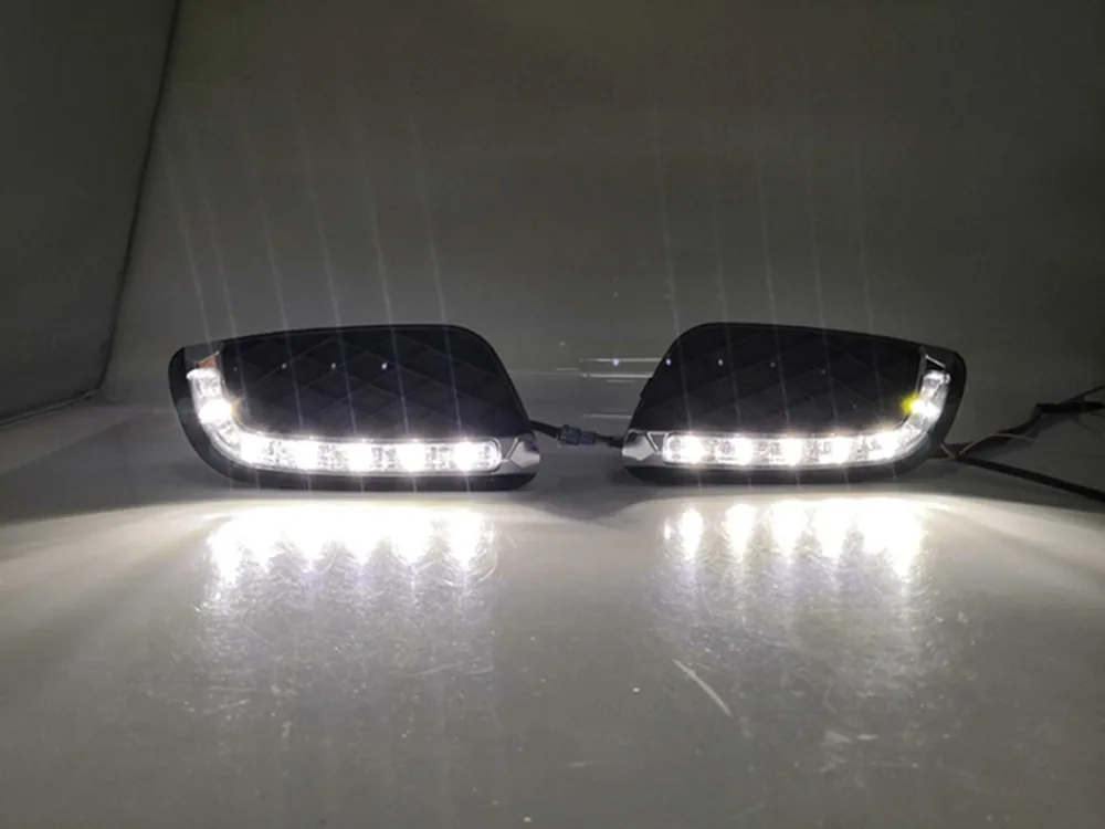 Top Osmrk led drl daytime running light for Mercedes-benz smart fortwo 2008-2011 with Dynamic moving yellow turn signal 1