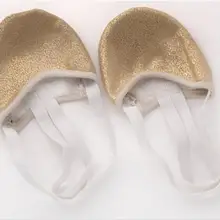 EU34-EU41 для женщин художественная гимнастика половина подошва балетная танцевальная обувь для танца живота пальцы ног протектор золотой бежевый