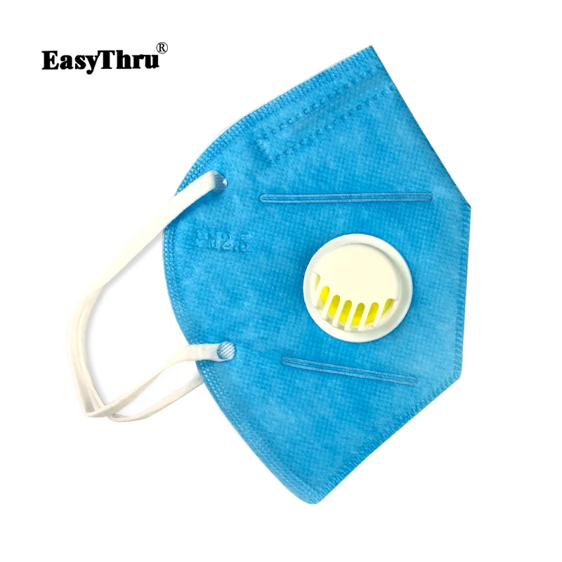 5 Easythru Pm2 Anti-dust Face Mask Valved Blue lot N95 Mouth With Disposable Folding Medical Nonwoven Valve 5pcs 5 Easythru Pm2 Anti-dust Face Mask Valved Blue lot N95 Mouth With Disposable Folding Medical Nonwoven Valve 5pcs