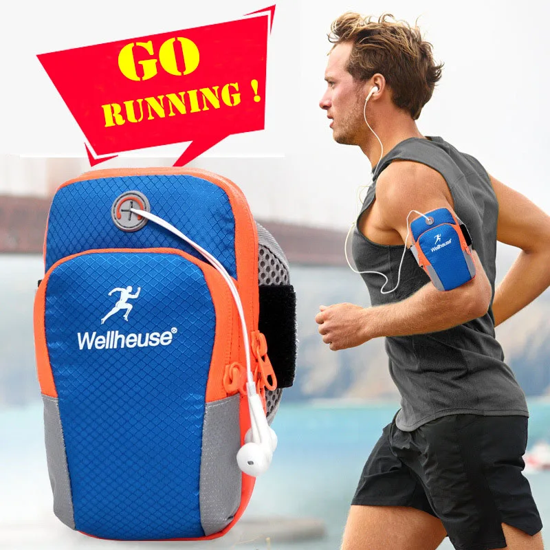

Waterproof Sport Zippered Fitness Phone Bag Case Arm Band Pouch Jogging Armband Workout Running Bag for iPhone Samsung