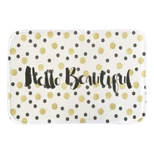 Hello Beautiful Home Entrance Doormat Indoor Outdoor Door Mat Living Room Bathroom Floor Mats Soft Lightness Short Plush Fabric