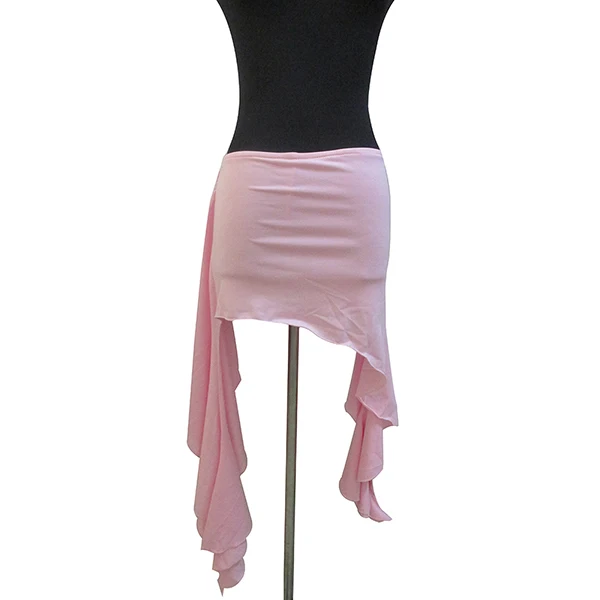 Сексуальный женский пояс для танца живота, пояс для хип-хопа, молочный шелк, волнистая юбка для танцев с бахромой, танцевальные костюмы H - Цвет: Розовый