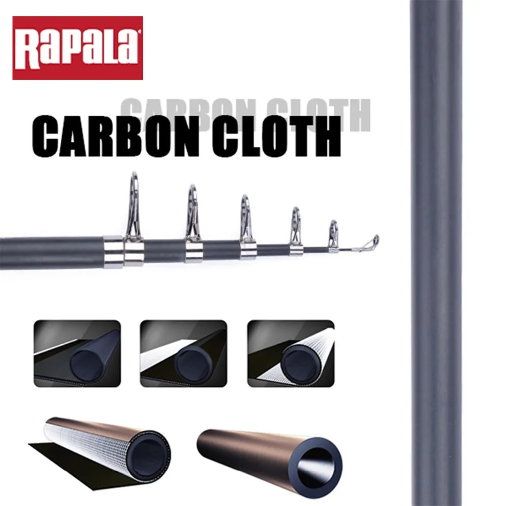 Rapala брендовая Удочка из углеродного волокна, телескопическая удочка для ловли карпа, спиннинговое удилище, 2,1 м, 2,4 м, 2,7 м, 3,0 м, 3,6 м, м