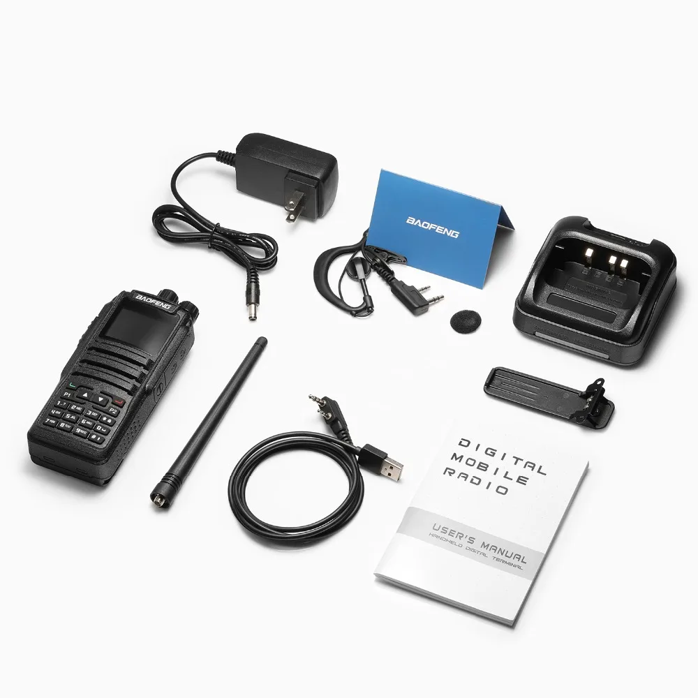 Baofeng DM 1701 DMR w/ 3000CH SMS цифровая аналоговая Двухдиапазонная рация с двойным
