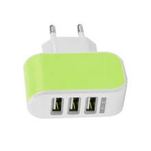 Новинка, 3 порта, тройной USB порт, настенное зарядное устройство для дома и путешествий, адаптер переменного тока, штепсельная вилка европейского стандарта, зарядное устройство для мобильного телефона