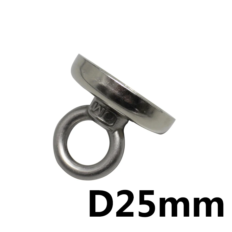 

D25mm Neodymium Magnet Recovery Strong Power Imanes Metal Detector Salvage Magnet Pot Treasure Hunting Underwater Fishing Aimant