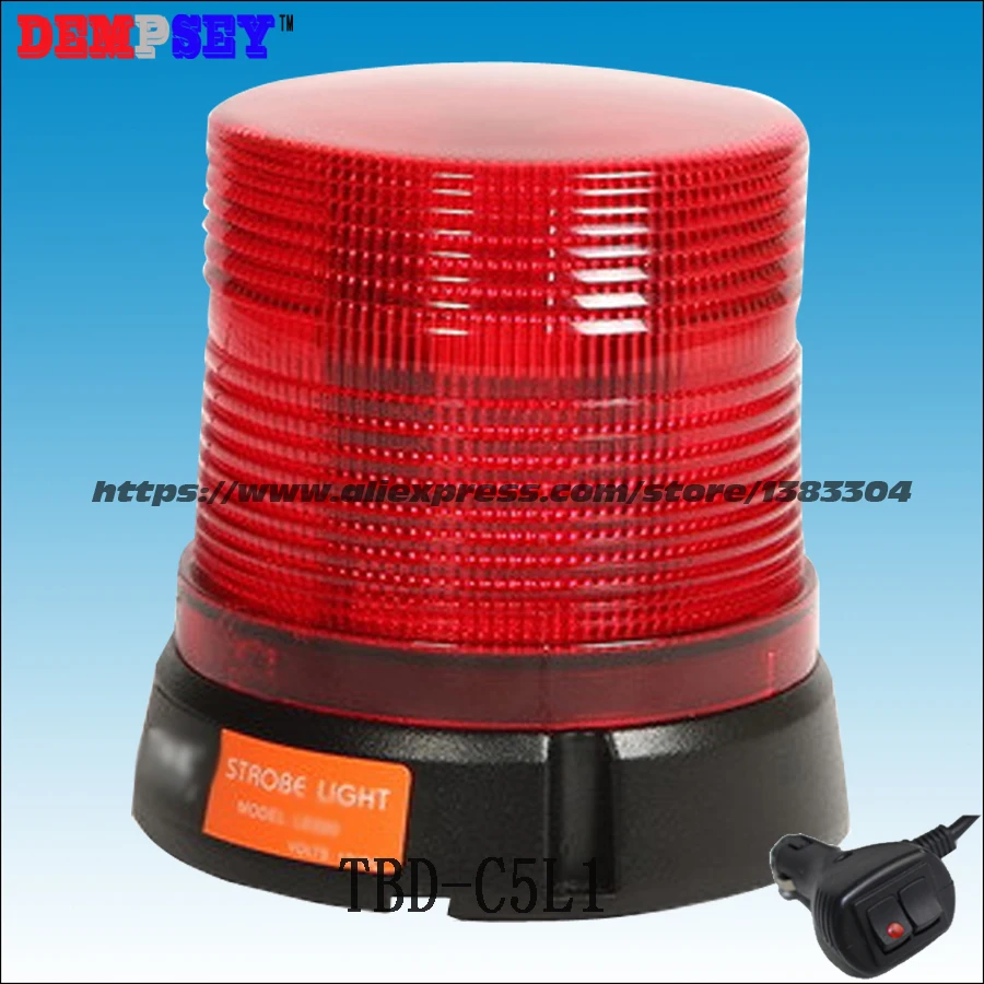 Dempsey High Brightness Red LED Rotating Warning emergency Beacon