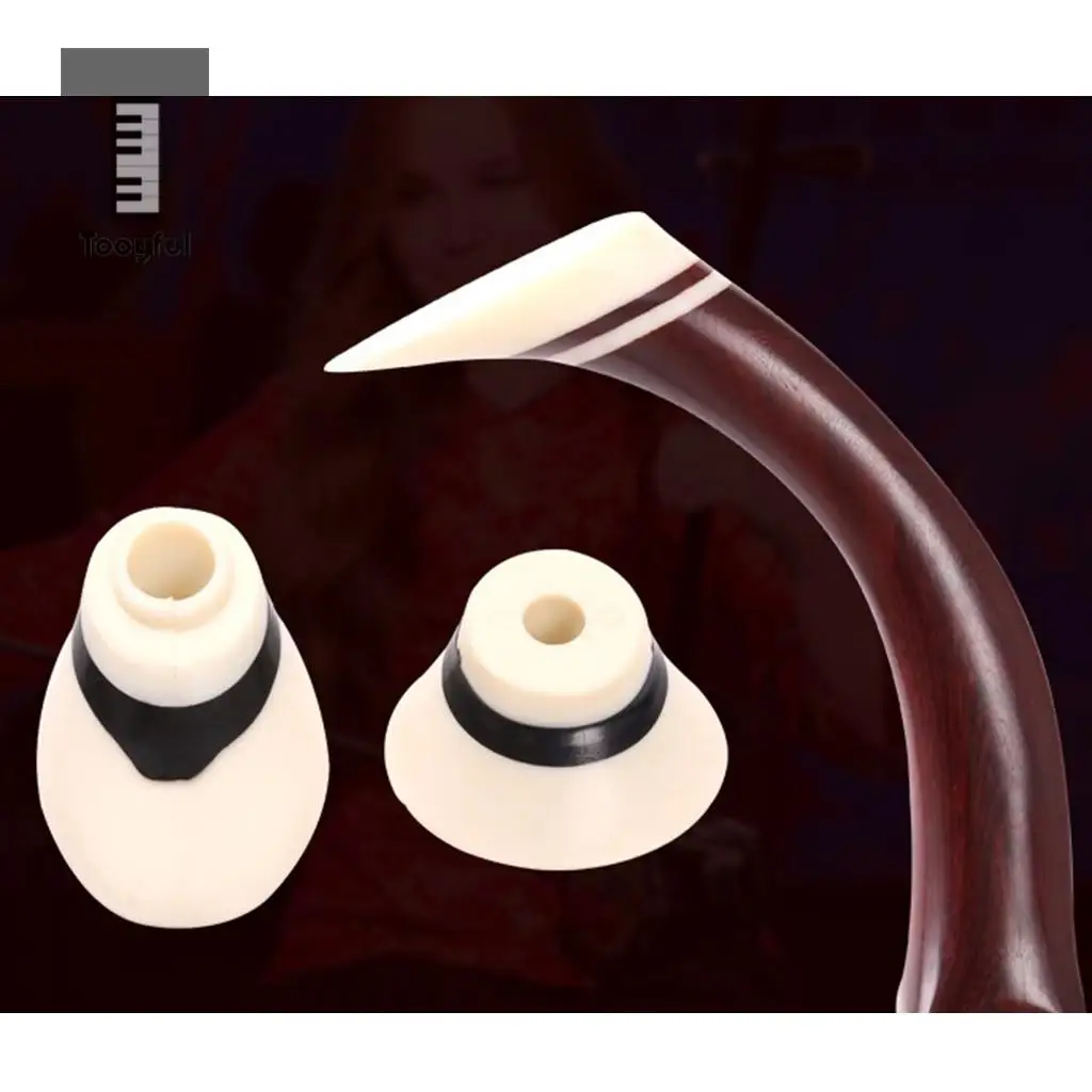 Tooyful Exquisite 2 Pieces Erhu Top Pole Heads DIY Chinese Erhus Accessory for Erhu-Player