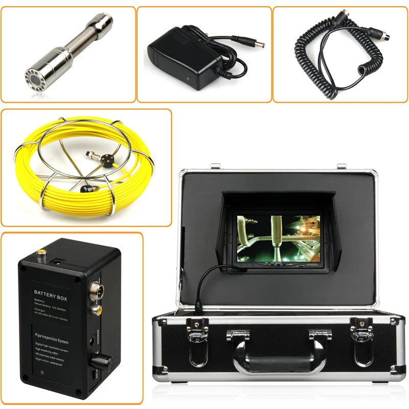 7 inch Pipeline Inspection Camera 20M Pipe Sewer Inspection Camera with