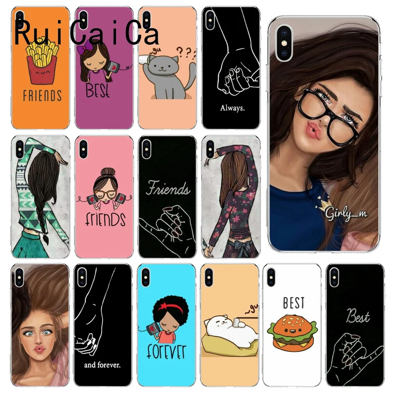 Чехол для телефона RuiCaiCa best friend forever lovers мягкий резиновый чехол из ТПУ iPhone 8 7 6 6S Plus X