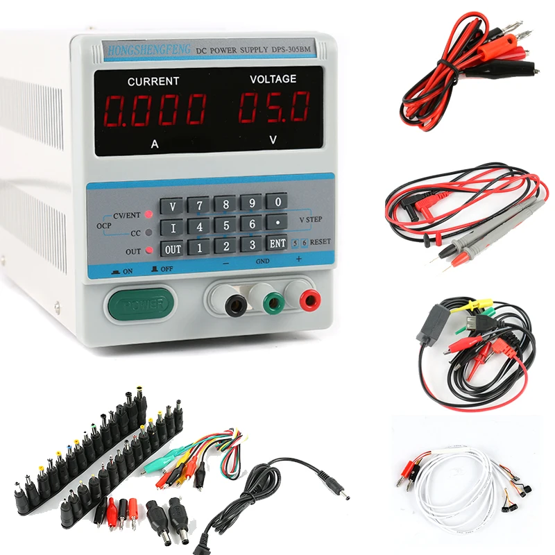  High-precision Digital programming power supply DPS-305BM 30V/5A 0.001A 0.1V + DC jakc kit for Lapt