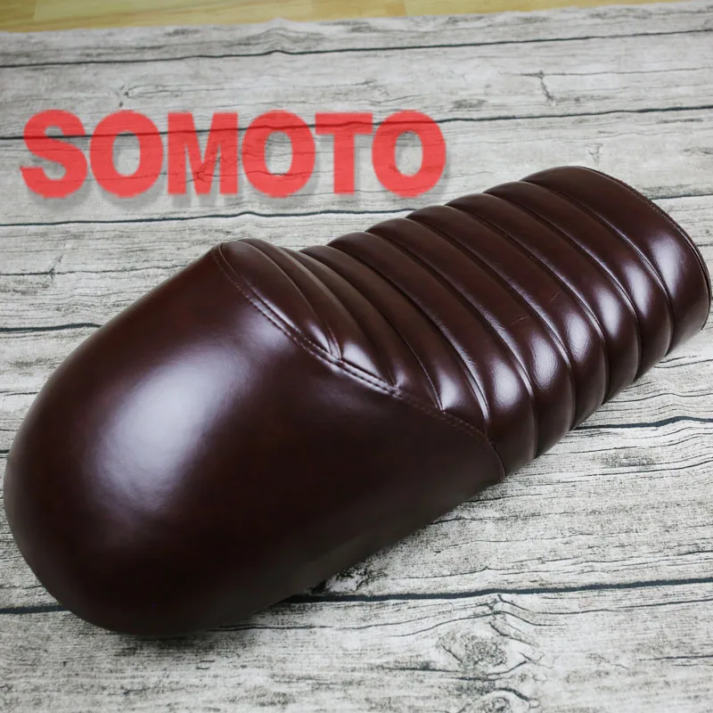 

530MM Vintage Motorcycle Saddle Cushion Purplish Red motorbike seat Hump Style Universal Refit for CG125