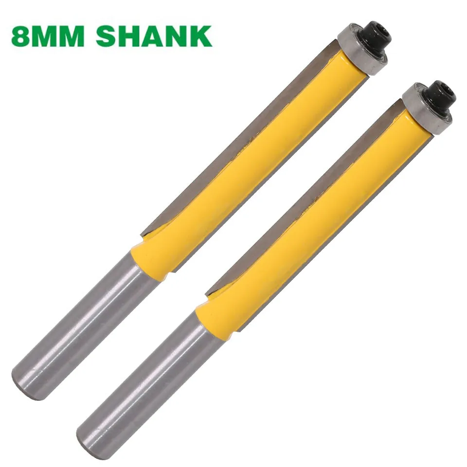 

1pc 8mm Shank 2-1/2" Blade Extra Long Flush Trim Wood Router Bit