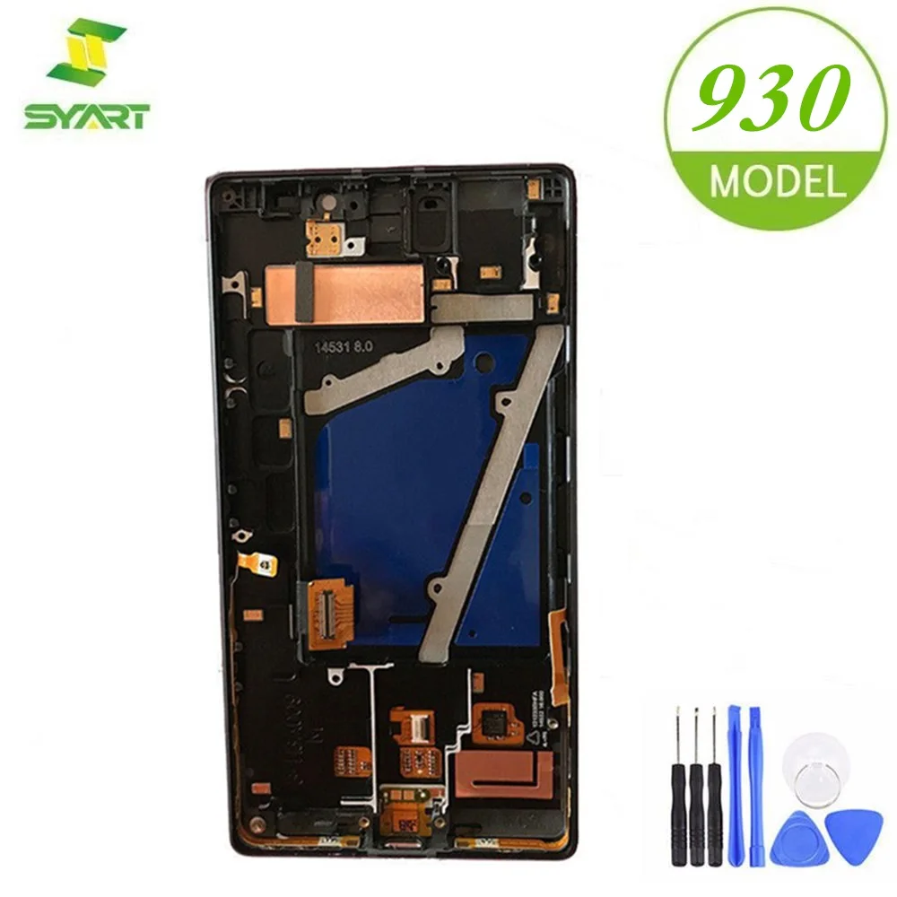 Ceny Do wyświetlacza LCD Nokia Lumia 930 montaż digitizera ekranu dotykowego z części wymienne do ramy do ekranu LCD N930 RM 1045 5.0\