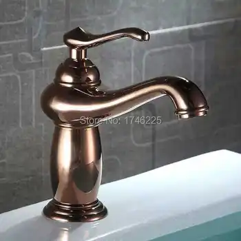 

Rose Gold Bathroom Vessel Sink Faucet Single Handle Single Hole Mixer Tap