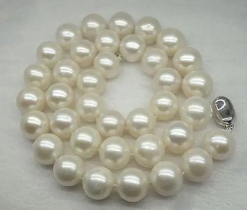 

Free shipping hot sale Women Bridal Wedding Jewelry >>AAA++ 17" 11-12 MM WOMEN'S WHITE SOUTH SEA PEARL NECKLACE