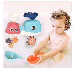 Детская летняя вода забава игра Игрушки для ванны спрей КИТ игрушки с водяными колесами для детей ванная, душ Развивающие игрушки для детей