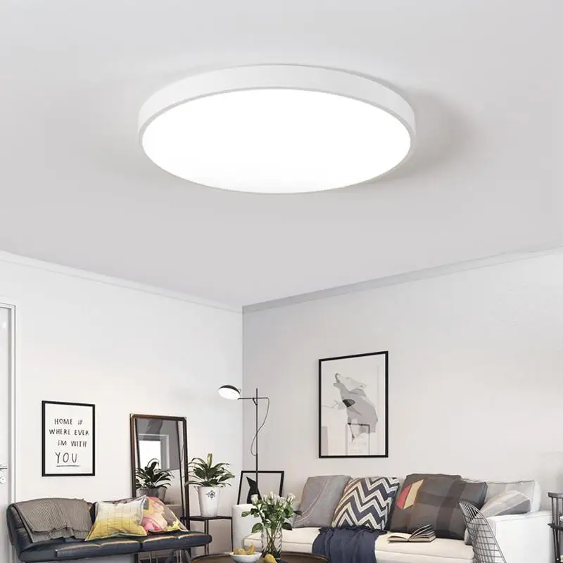 Us 24 07 7 Off Ultra Thin Led Ceiling Lamp Simple Modern Living Room Lamp Circular Small Bedroom Lamp Restaurant Balcony Ceiling Lighting Al081 In