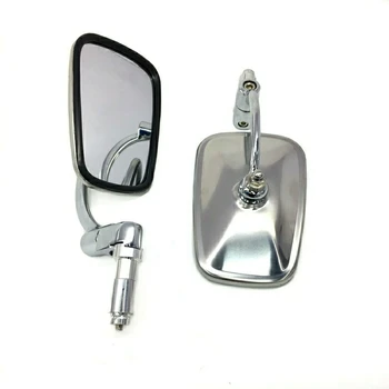 

2pcs Motorcycle Mirrors 7/8" 22mm Handlebar Bar End Square Rearview Side Mirrors Cruiser Chopper Cafe Racer Old School Bobber