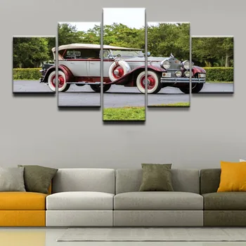 

Packard Eight Painting Vintage Car Poster Canvas Print Wall Art Painting Modern Living Room Draw 5 Pieces Home Decor Picture