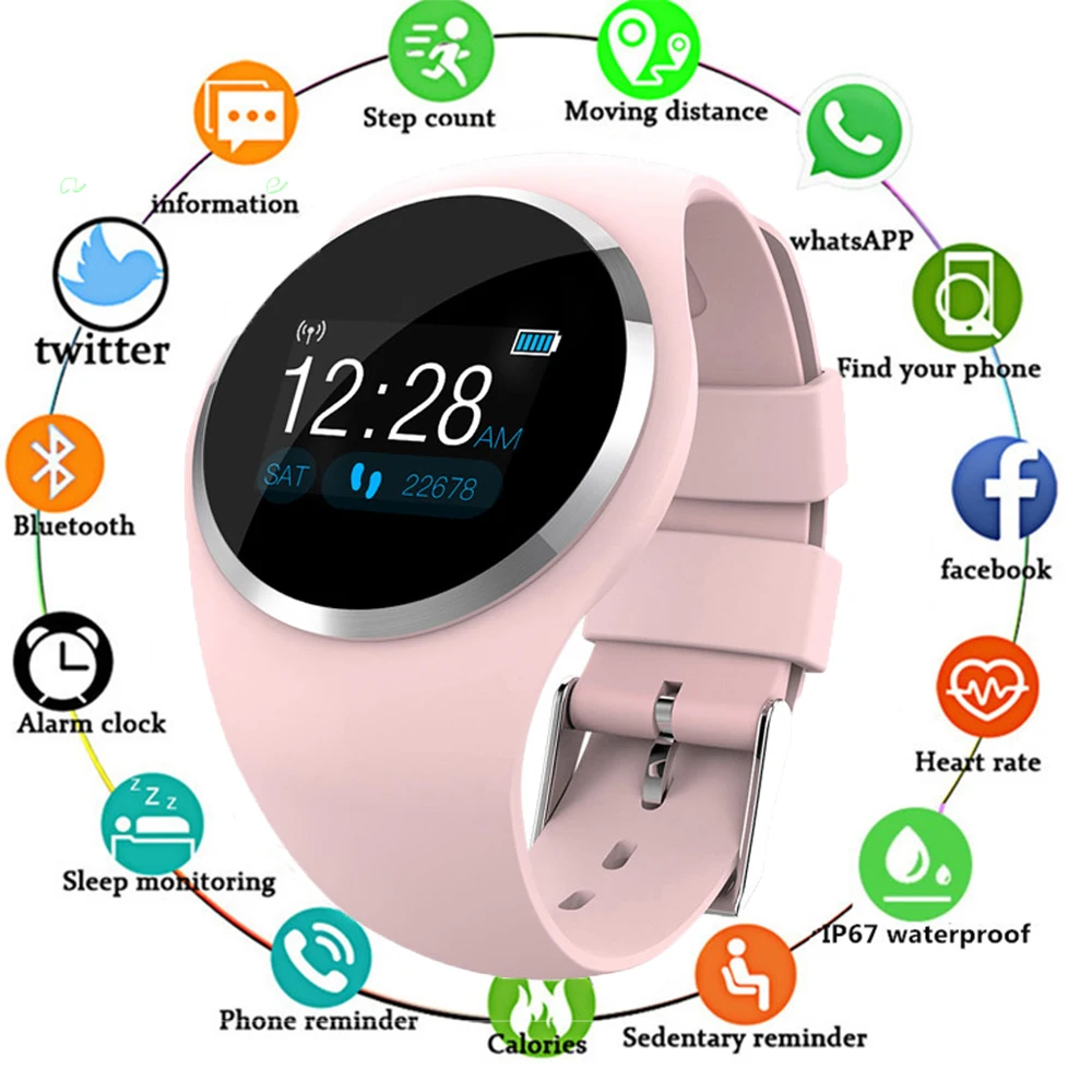 

Q1 Bluetooth Lady Smart Watch Fashion Women Heart Rate Monitor Fitness Tracker Smartwatch APP Support For Android IOS pk Q8 Q9