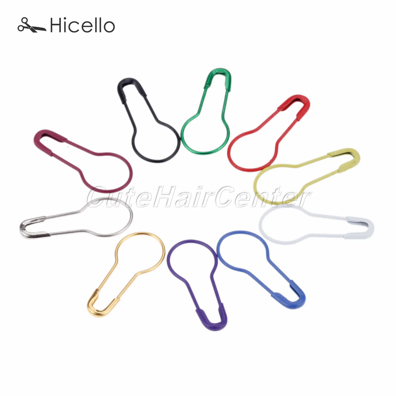 

100pcs Metal Clips Colorful Knitting Crochet Locking Stitch Marker Safety Alloy Pins Sewing Accessory Needle Clip Hicello