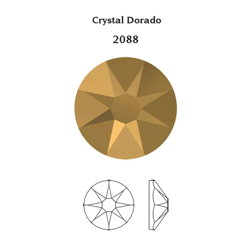 YANRUO 2088 Горячая фиксация хрустальные стразы стекло Горячая фиксация Стразы камень кристаллы AB железо на одежду - Цвет: Crystal Dorado