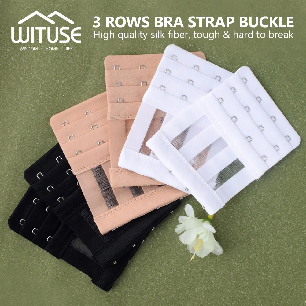 

Lady Bra Extender 3 Row 4 Hook Lingerie Extension Strap Flexible Back Buckle Replacement Clasp Sewing Tool Intimates Accessories