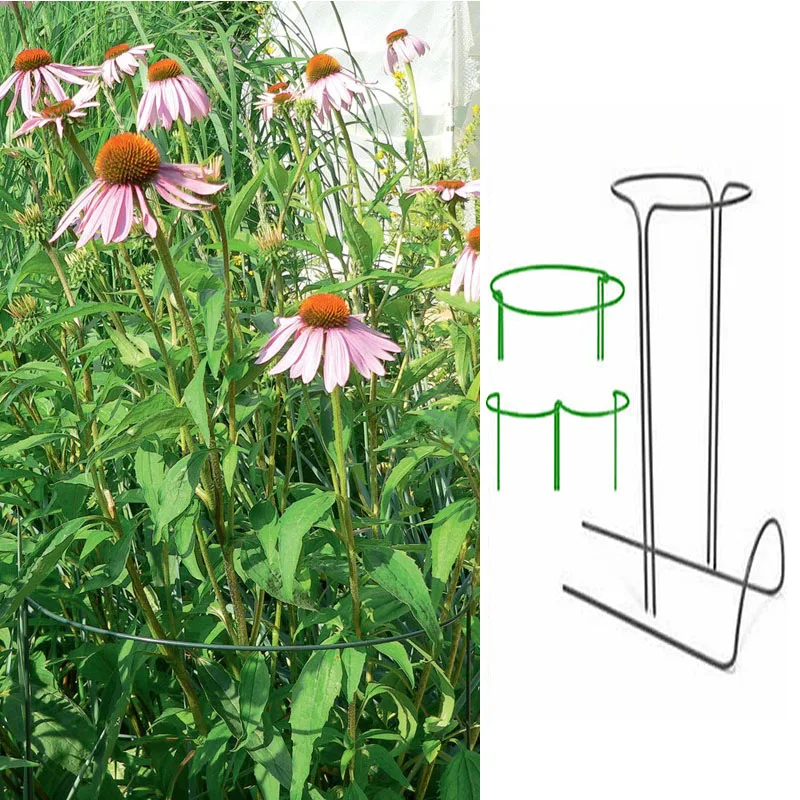 2pcs Garden Tool Half Round Plant Support Ring Solid Steel Rust Semi