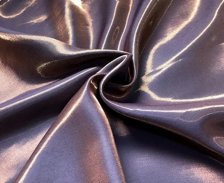 

Blue Hyun gold glossy drape linen silk fabric for dress suit clothes textiles handmade patch Party tissu sequin fabric A366