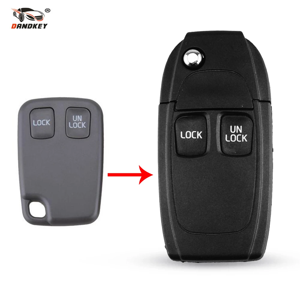 

Dandkey Car Remote Key Shell Case Modified key For Volvo XC70 XC90 V40 V50 V70 V90 C30 C70 S40 S60 S70 S80 Fob 2 Buttons